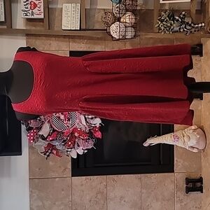 Marron dress back is a little longer